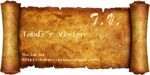Tabár Vivien névjegykártya
